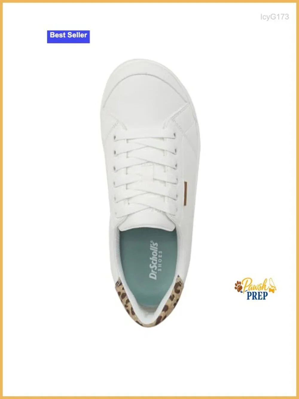 Fashion Sneakers with Faux Leather Upper and Plant-Based Foam Insole for Walking